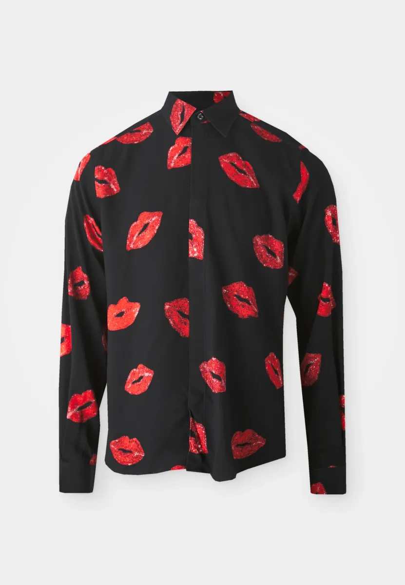 VITTORIA - Hemd - black/red