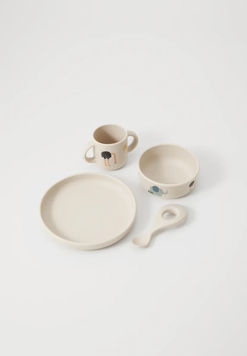 VIVI PRINTED TABLEWARE SET UNISEX - Kinder Geschirrset - sandy mix