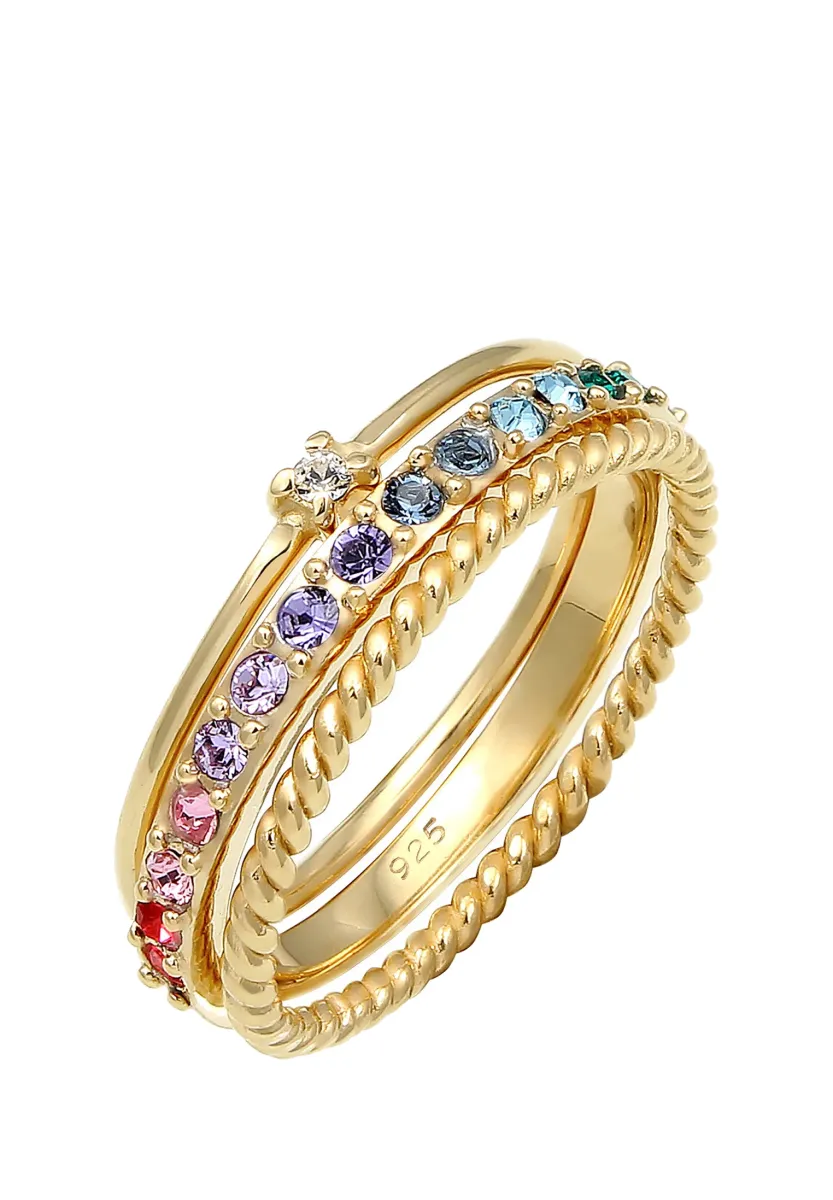 VIVID STACK - MIT KRISTALLEN VON SWAROVSKI® - Ring - gold-coloured
