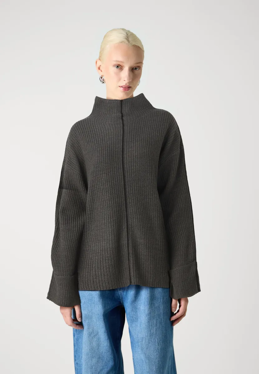 VIVIGGA CONTRAST - Strickpullover - dark grey/black