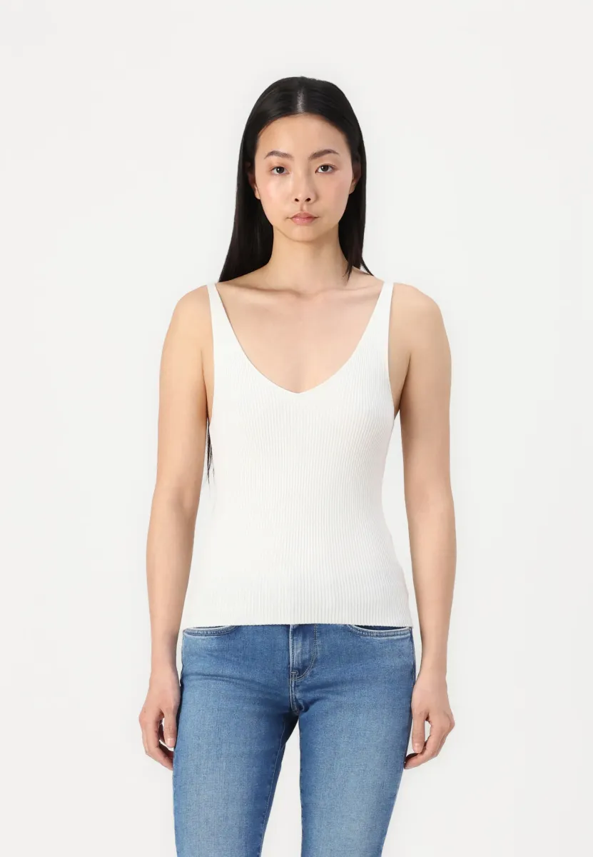 VIWENNIE V-NECK - Strickpullover - cloud dancer