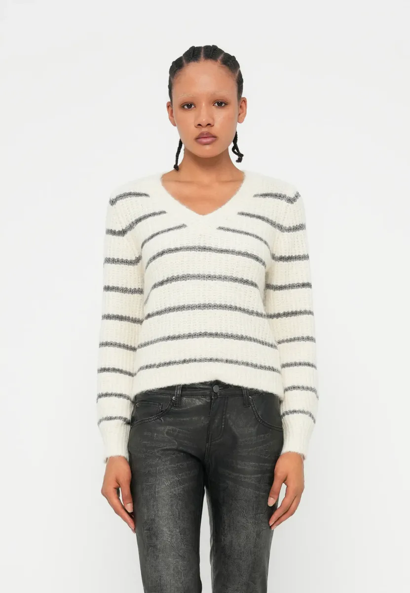 VMAWESOME STRIPE  - Strickpullover - birch/silver coloured