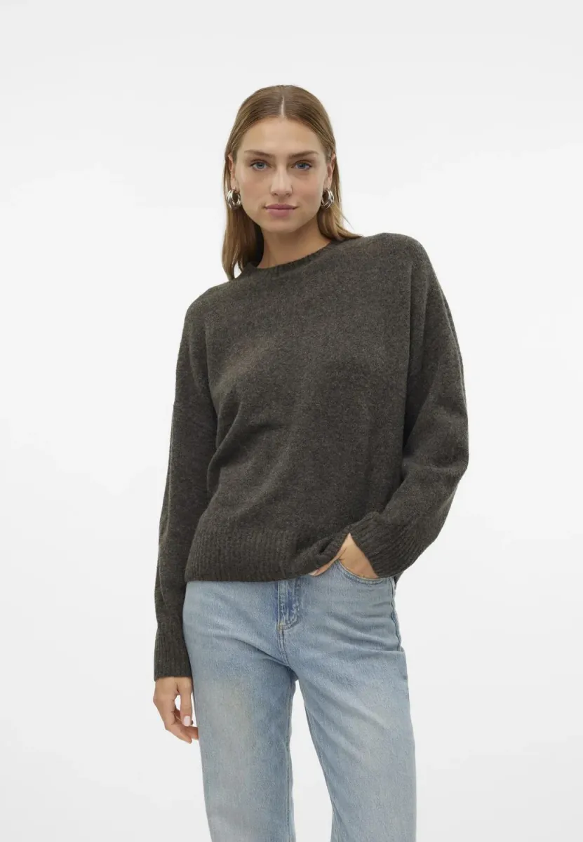 VMBOOM O NECK   - Strickpullover - chocolate torte