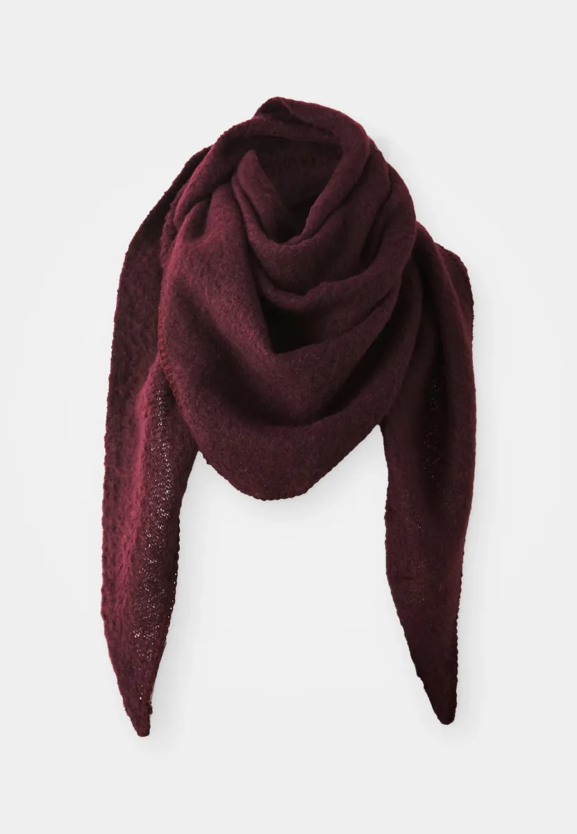 VMCALLY TRIANGLE SCARF  - Tuch - winetasting detail:black melange