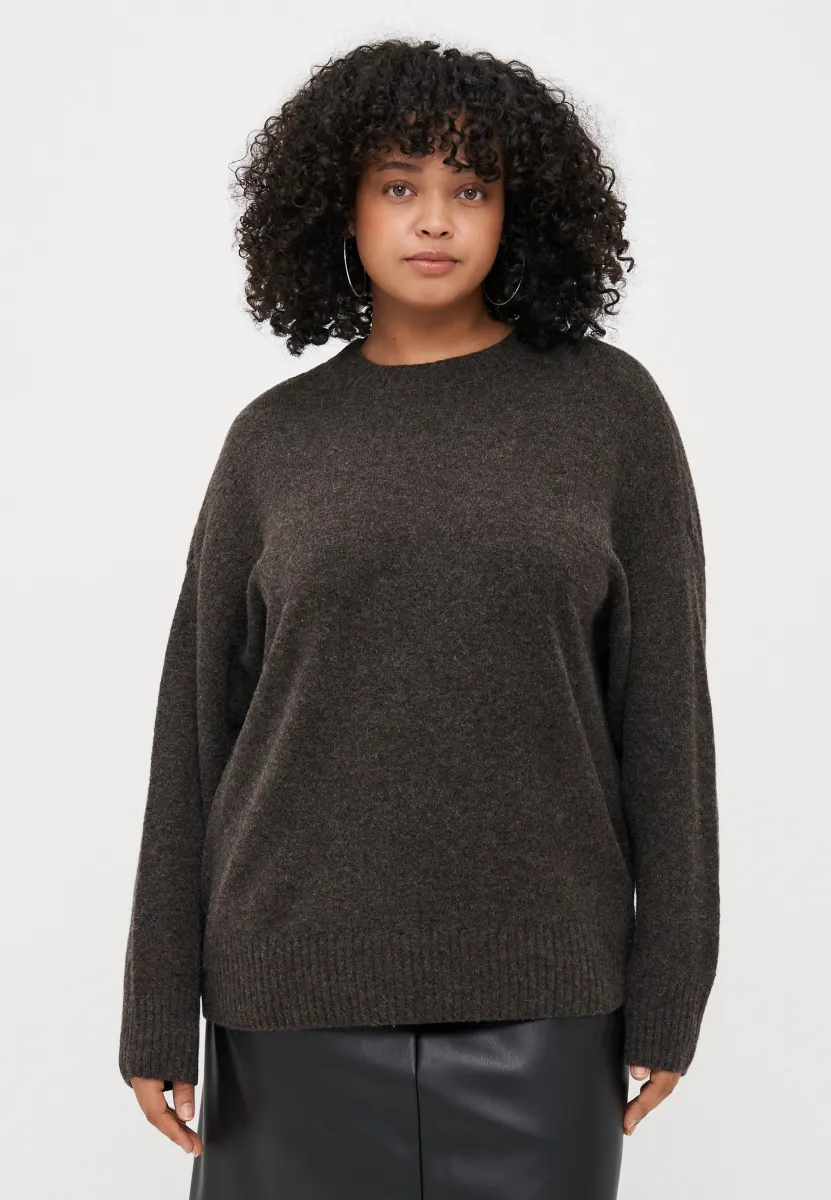 VMCBOOM O NECK - Strickpullover - chocolate torte melange
