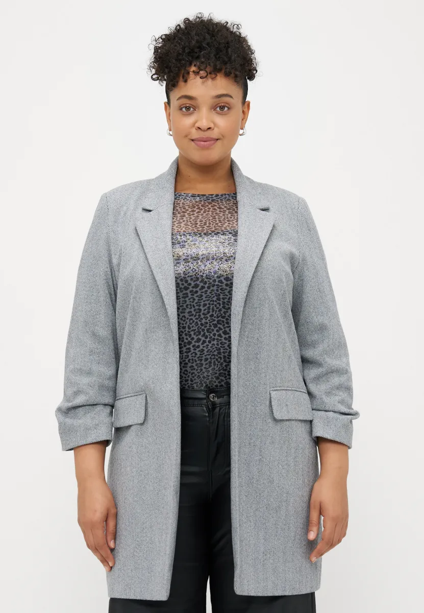 VMCFRYD 3/4 REGULAR - Blazer - dark grey melange