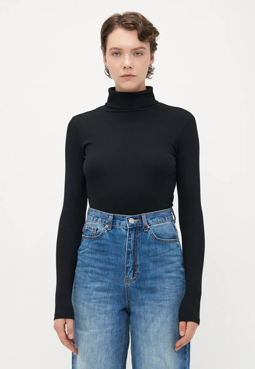 VMCHLOE ROLLNECK - Langarmshirt - black