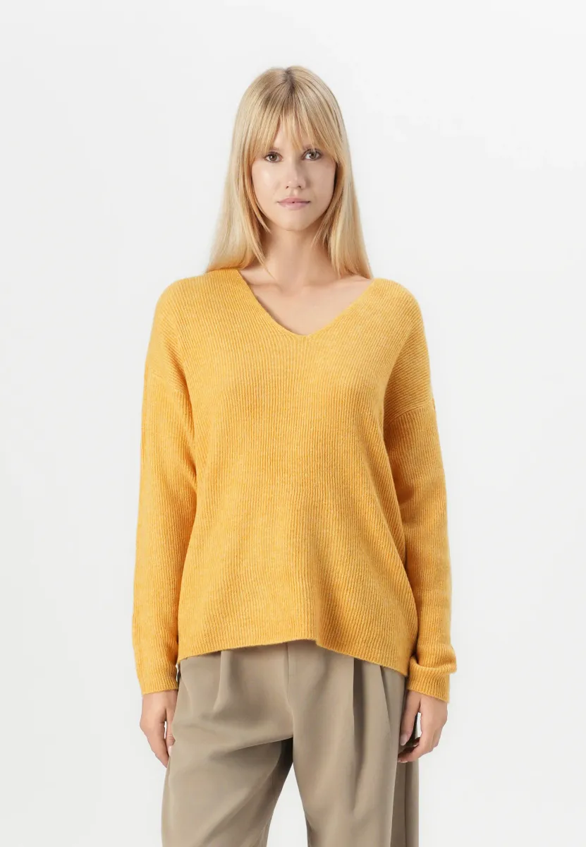 VMCREWLEFILE VNECK  - Strickpullover - golden spice