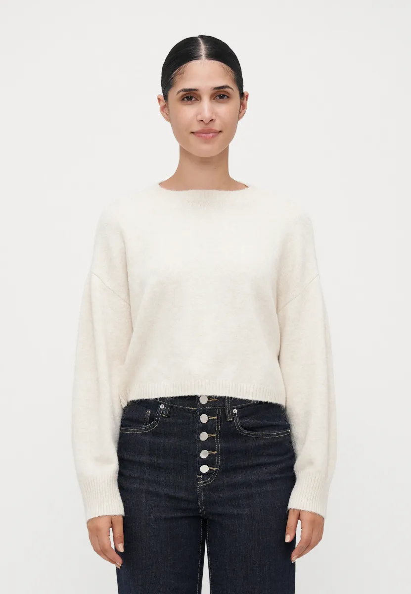 VMDOFFY O NECK BOXY - Strickpullover - birch melange