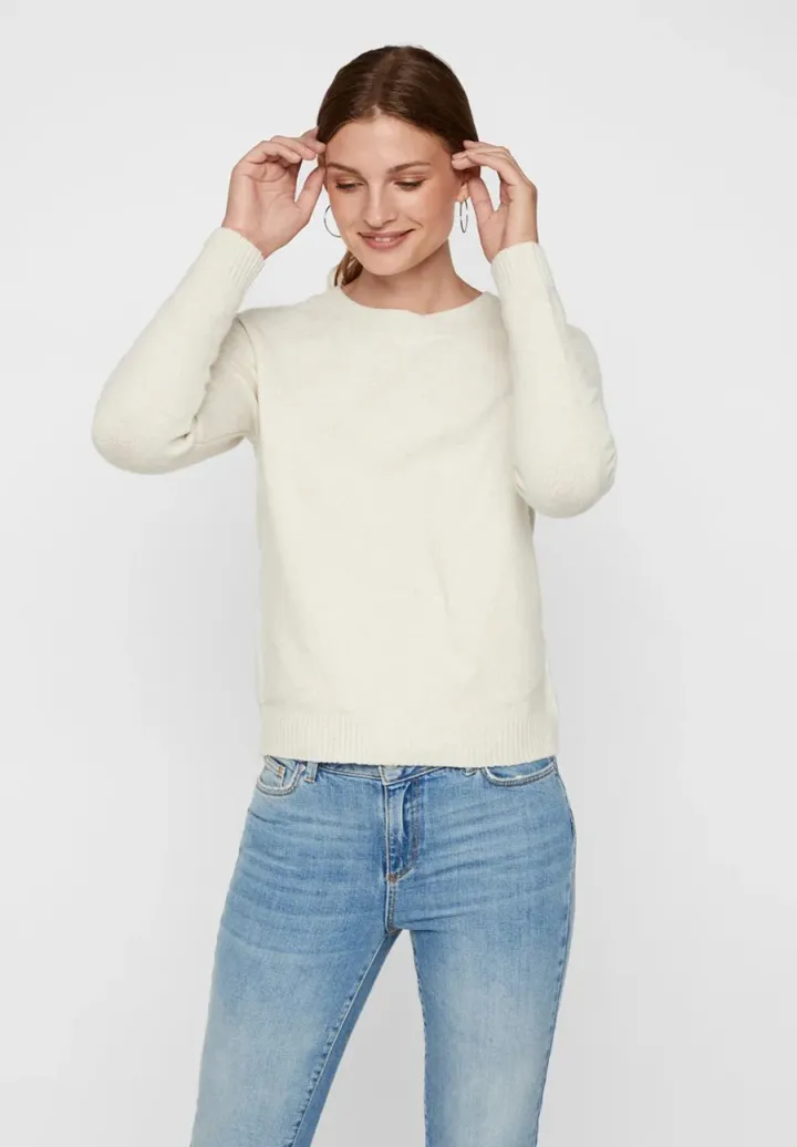 VMDOFFY O-NECK  - Strickpullover - birch