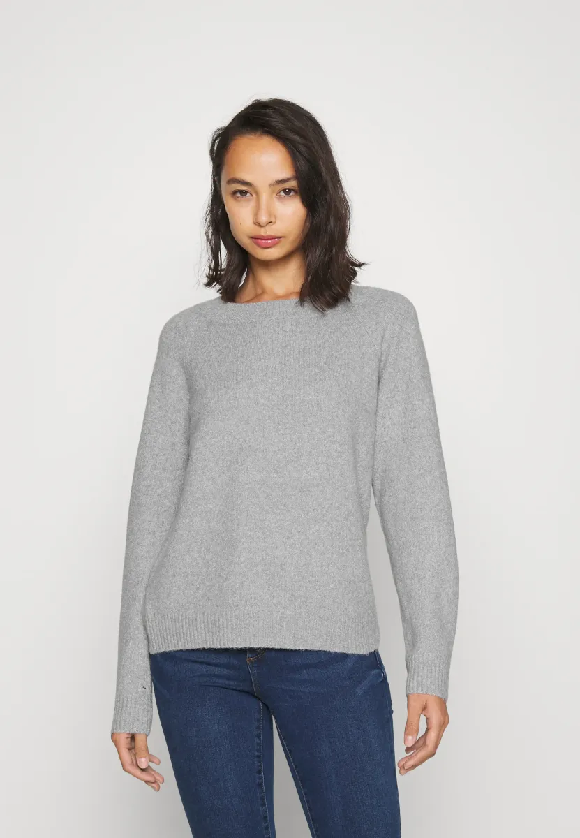 VMDOFFY O NECK - Strickpullover - light grey/melange