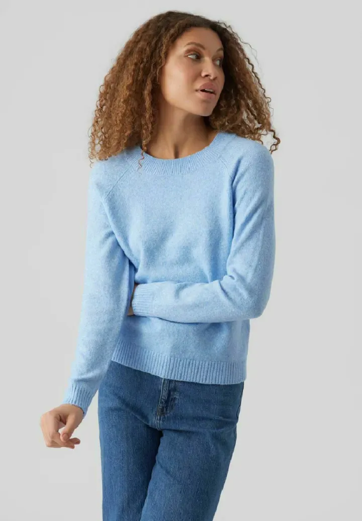 VMDOFFY O-NECK  - Strickpullover - little boy blue