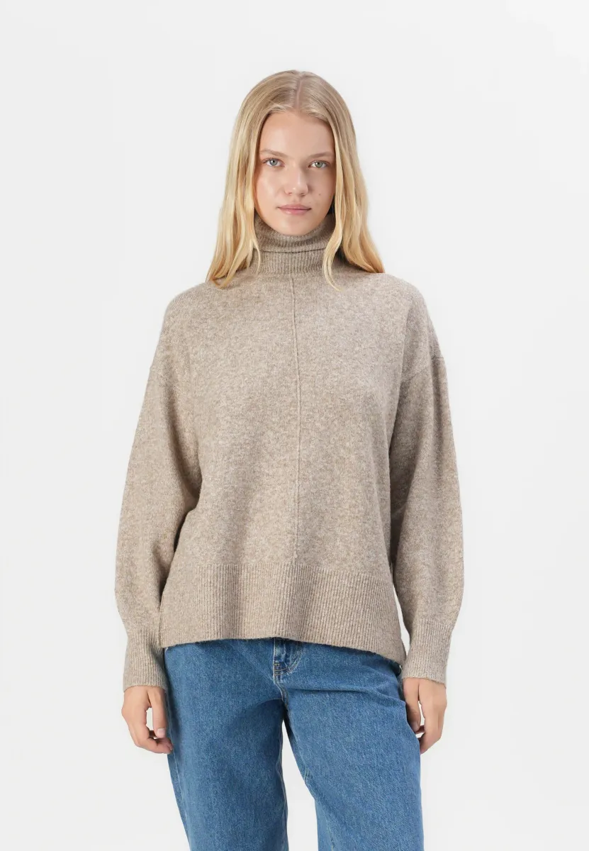 VMDOFFY ROLL NECK PULLOVER - Strickpullover - sepia tint