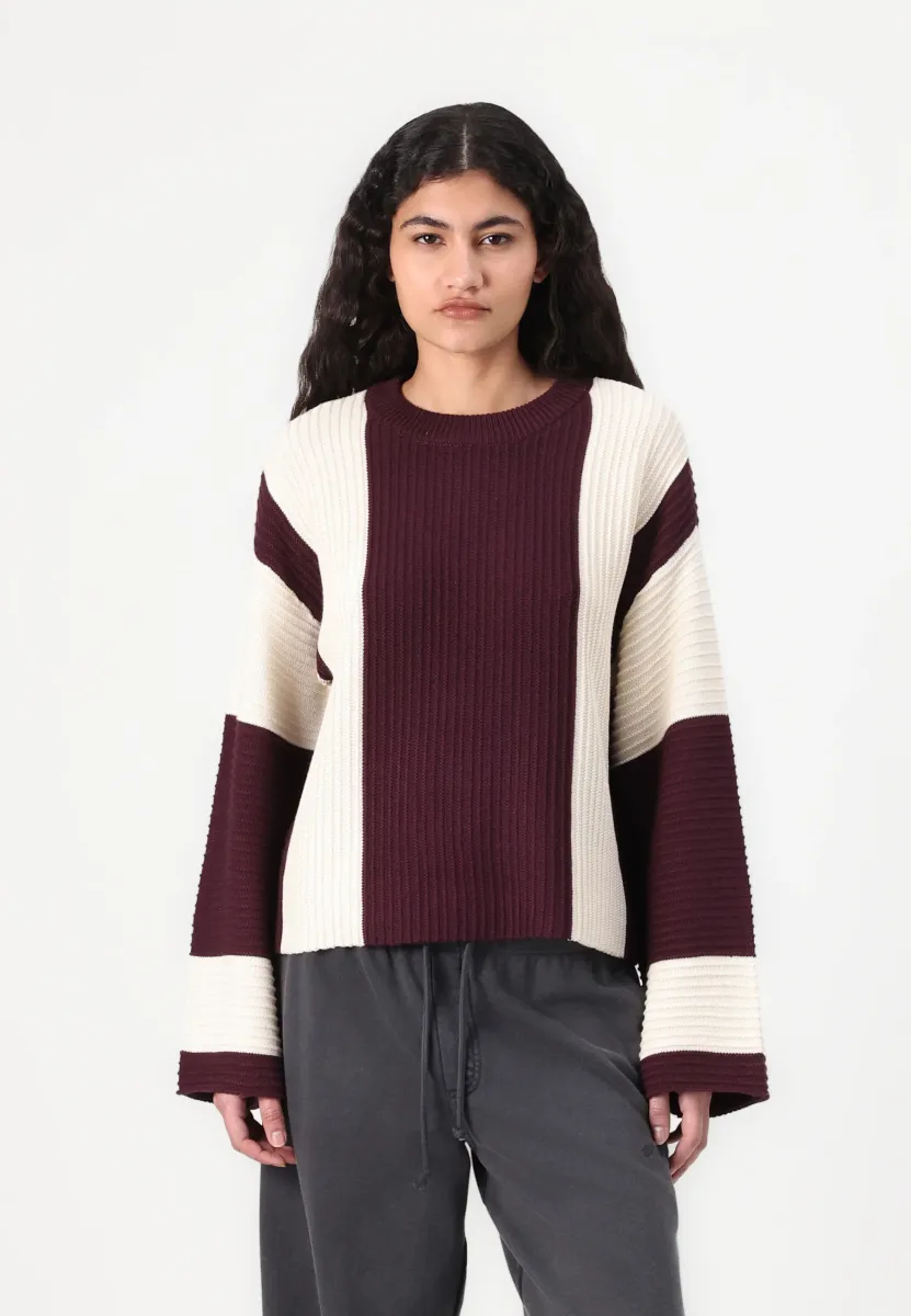 VMGIGI O NECK PULLOVER  - Strickpullover - winetasting/birch
