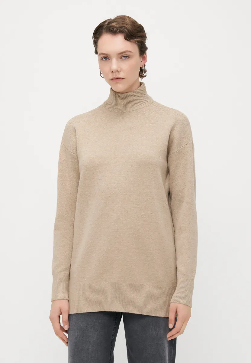 VMGOLDART NEW LONG  - Strickpullover - silver mink melange