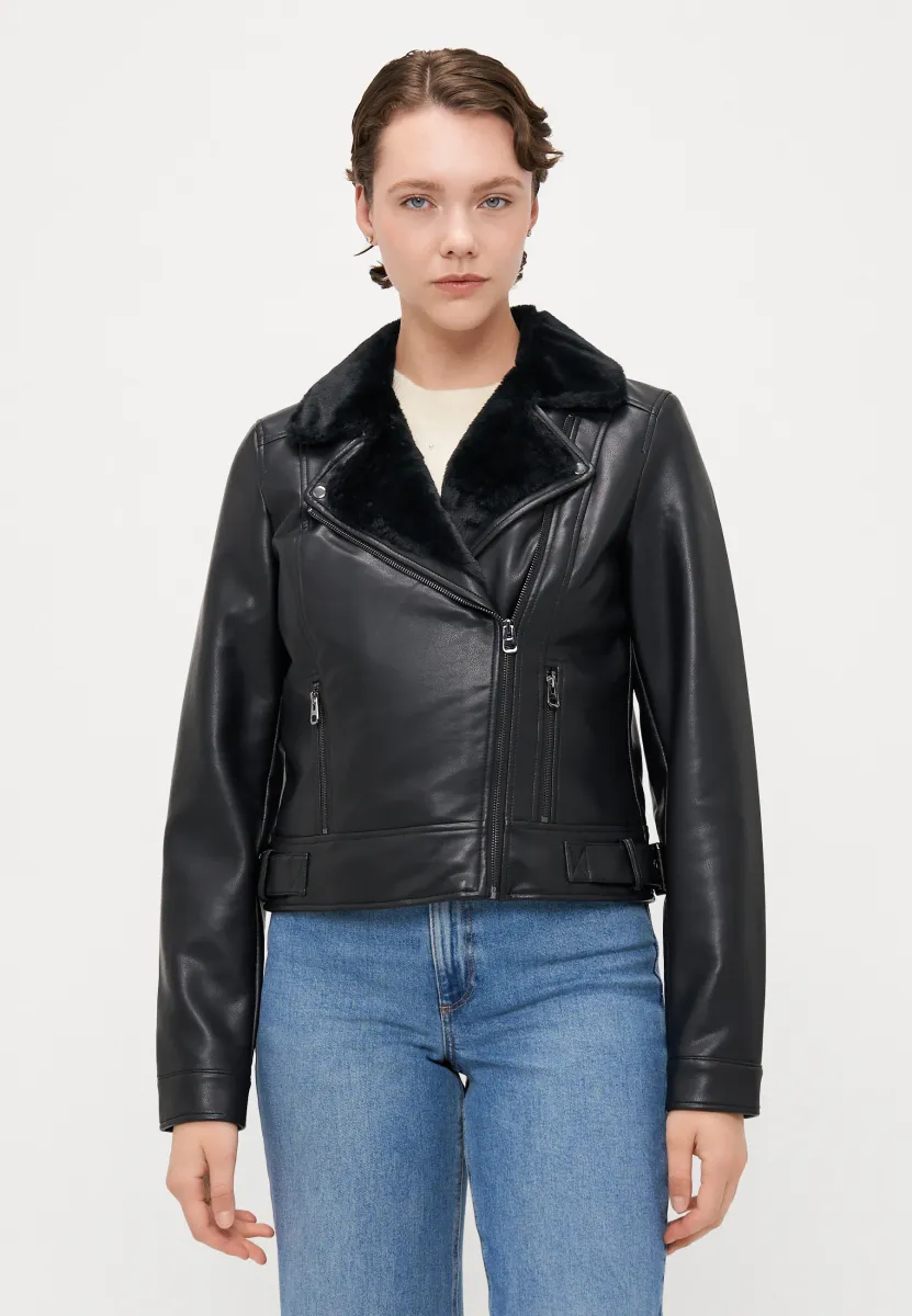 VMHAILEY JACKET - Kunstlederjacke - black