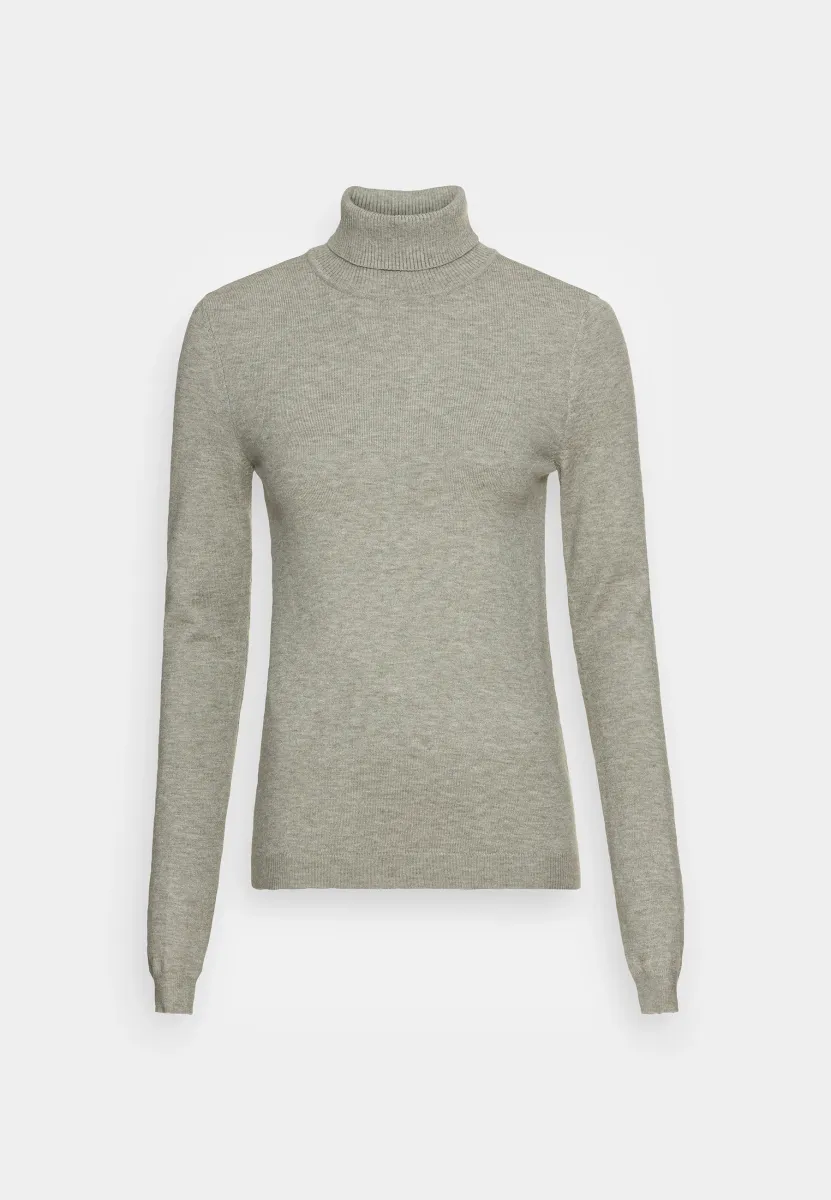 VMHAPPINESS ROLLNECK  - Strickpullover - light grey melange