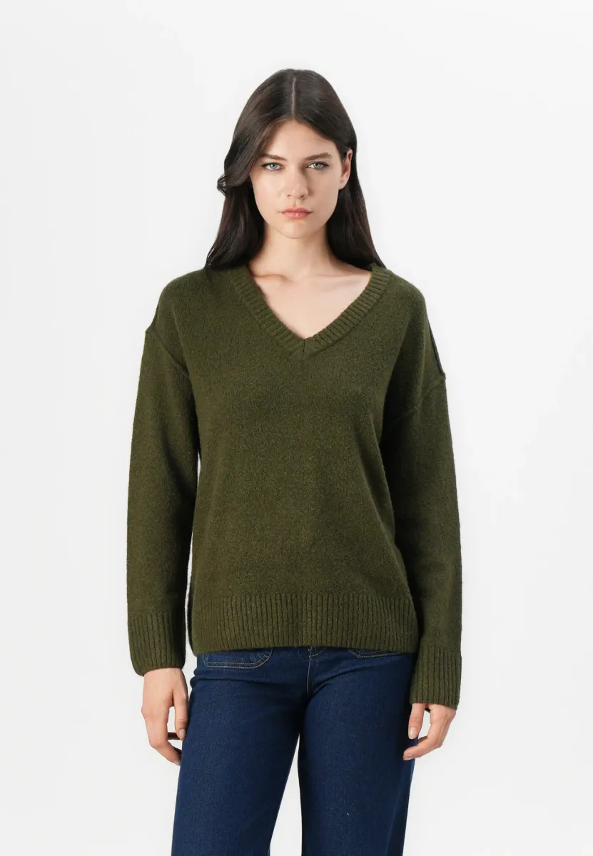 VMILSE V NECK PULLOVER - Strickpullover - grape leaf