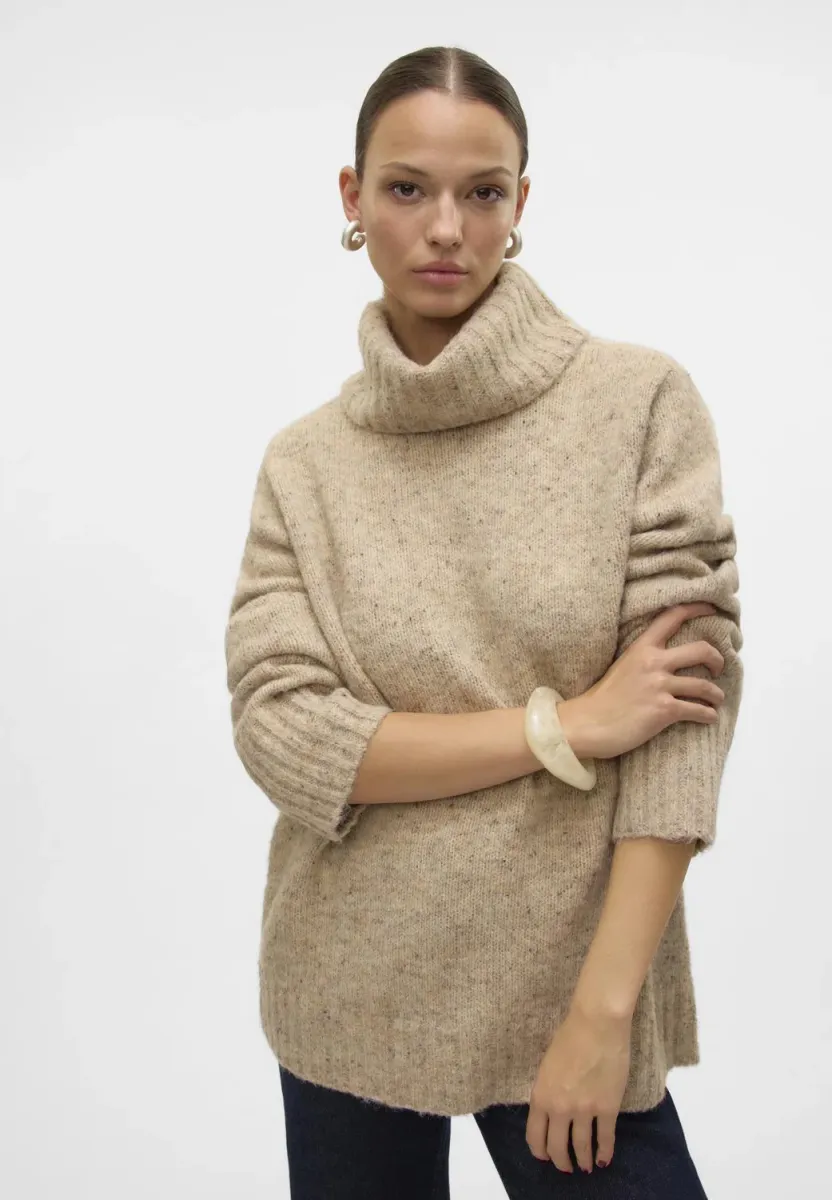 VMINGRID LS COWLNECK - Strickpullover - silver mink