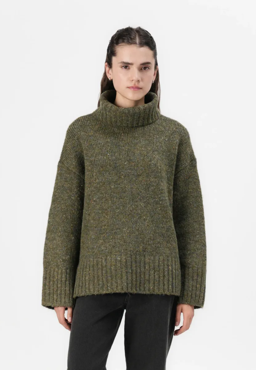 VMINGRID ROLL NECK BOO - Strickpullover - grape leaf