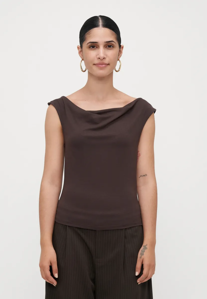 VMJOLENE WATERFALL  - T-Shirt print - chocolate torte