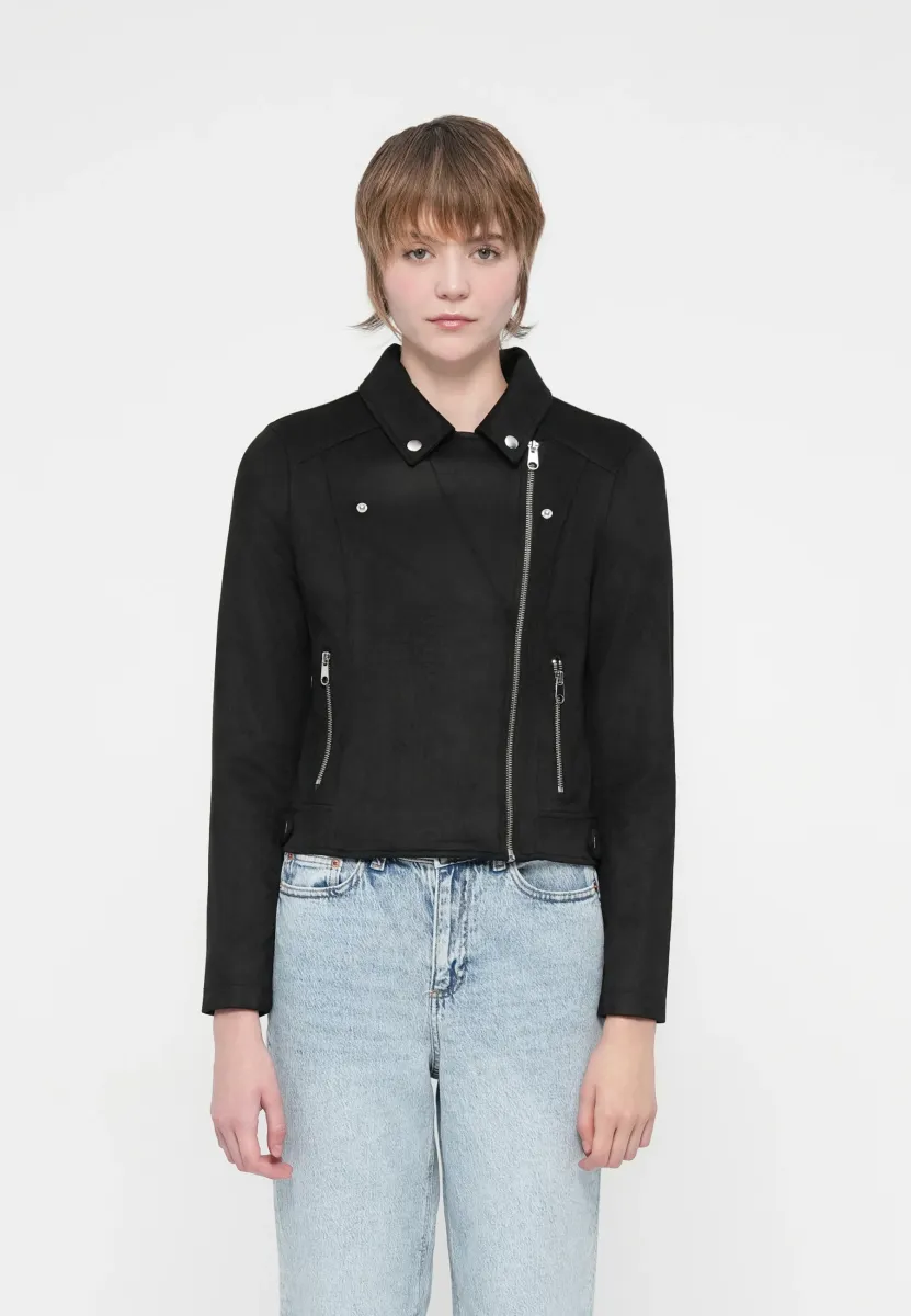 VMJOSE SHORT JACKET - Kunstlederjacke - black
