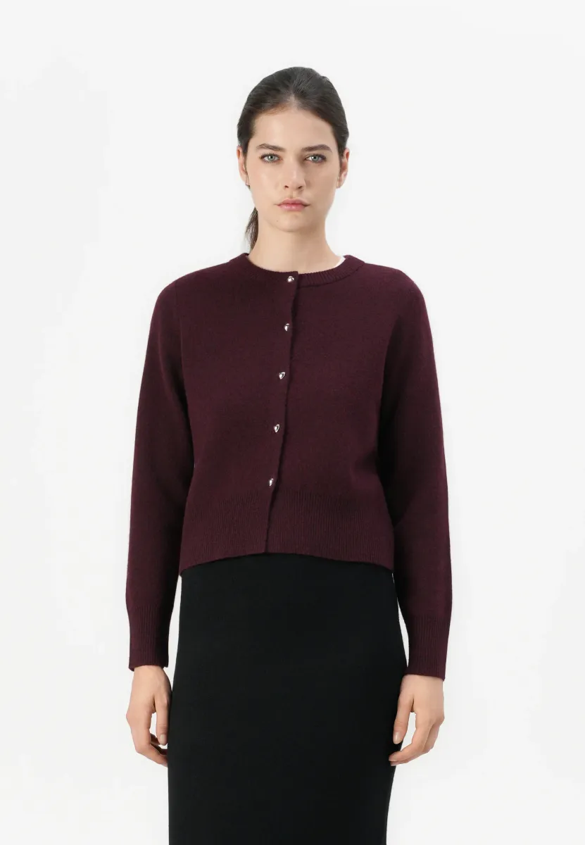 VMKACY LS O-NECK - Strickjacke - winetasting
