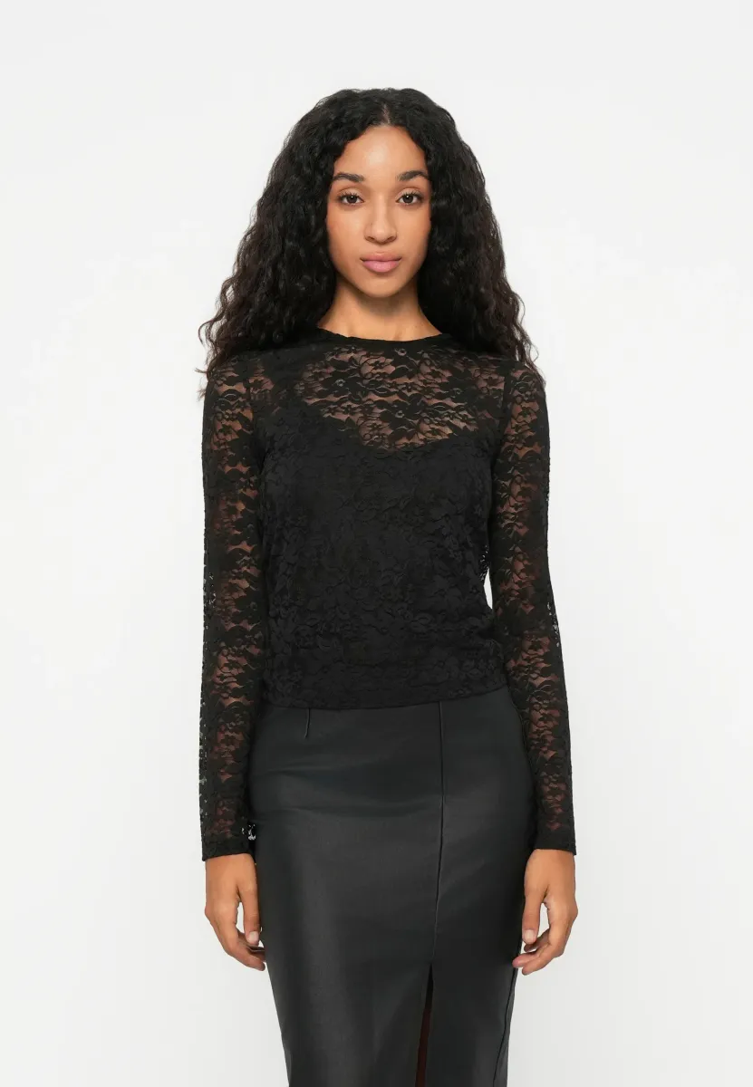 VMKANYA O NECK SHORT - Langarmshirt - black