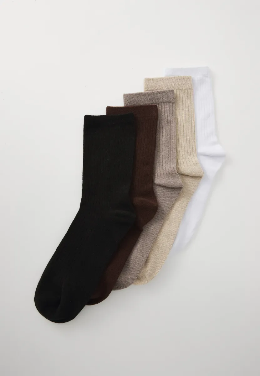 VMKLARA 5 PACK - Socken - black/choco/brown/oatmeal/white