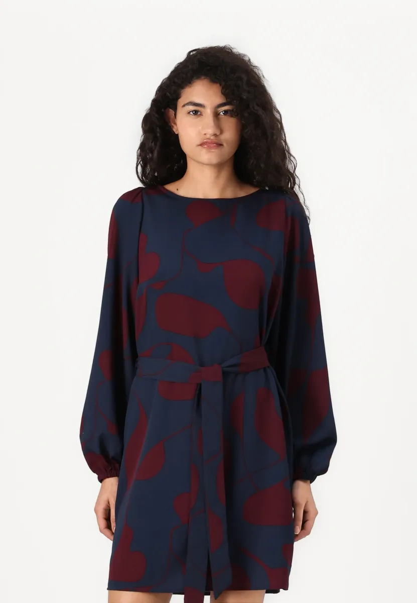 VMLYDIA SHORT DRESS - Freizeitkleid - navy/wine