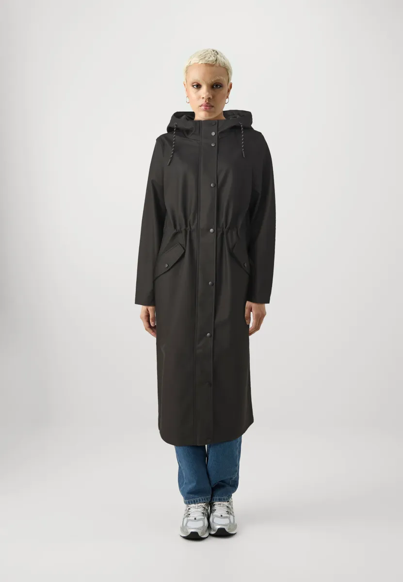 VMMALOU LONG COATED JACKET - Regenjacke / wasserabweisende Jacke - black