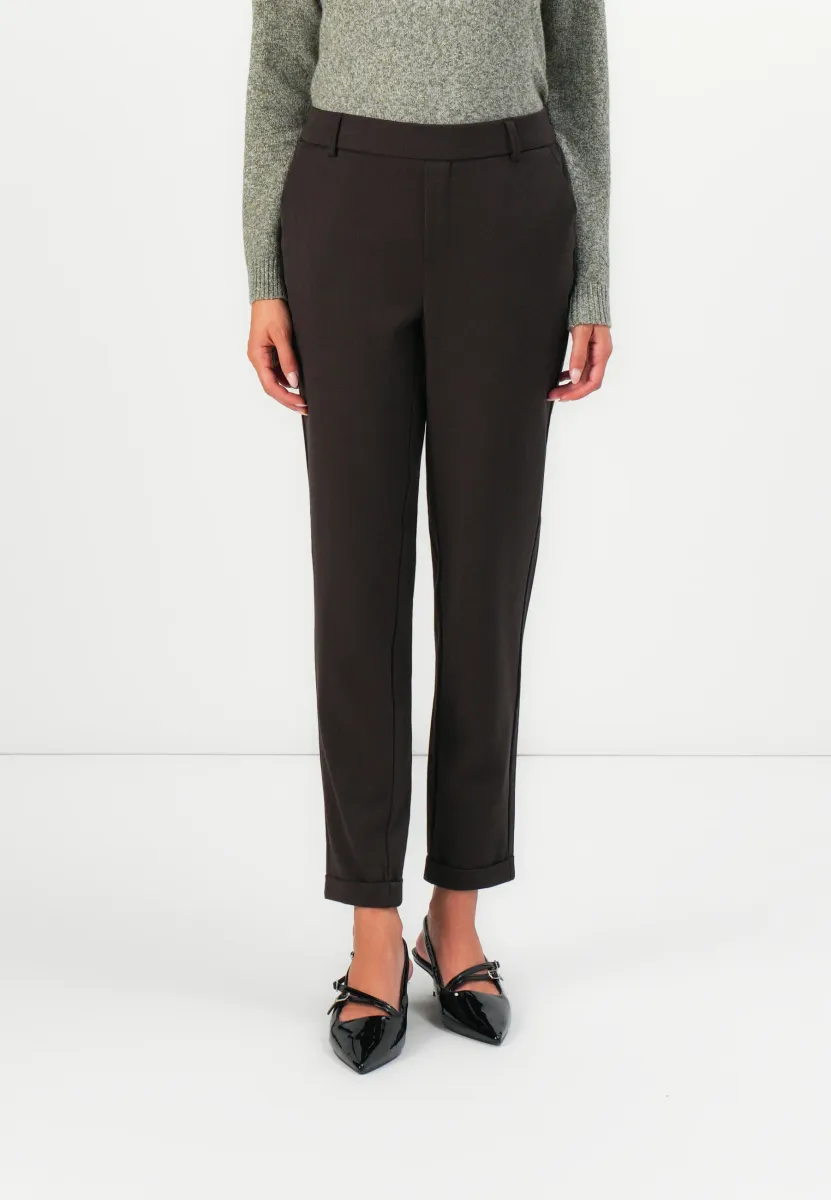 VMMAYA SOLID PANT - Stoffhose - chocolate torte