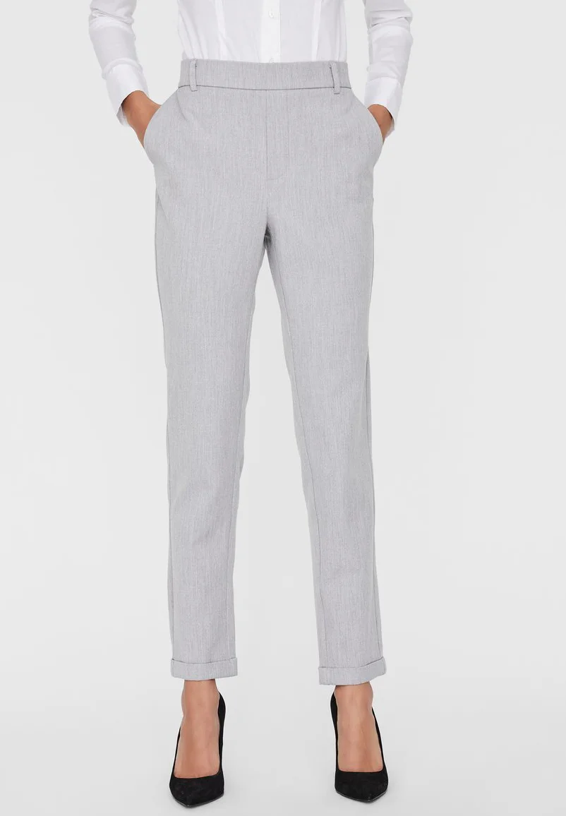 VMMAYA SOLID PANT - Stoffhose - light grey melange