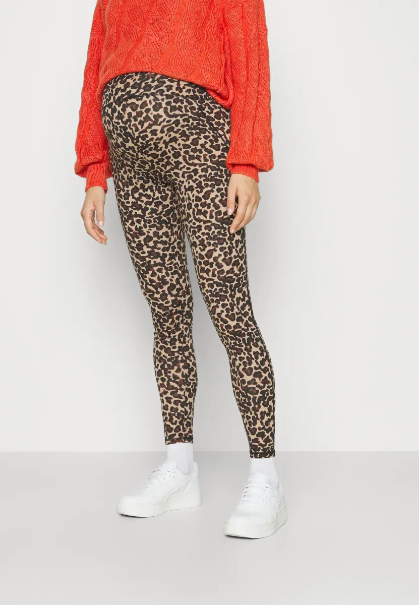 VMMINA LEO PRINT - Leggings - Hosen - black/ilana