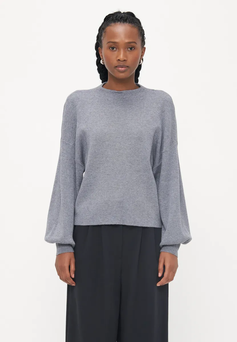 VMNANCY - Strickpullover - medium grey melange