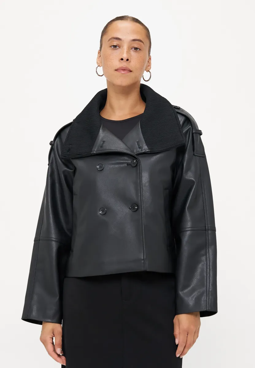 VMNIKOLINA - Kunstlederjacke - black
