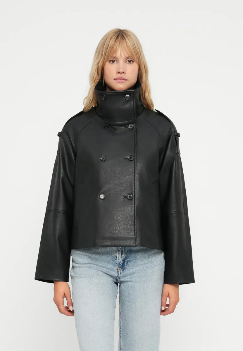 VMNIKOLINA - Kunstlederjacke - black