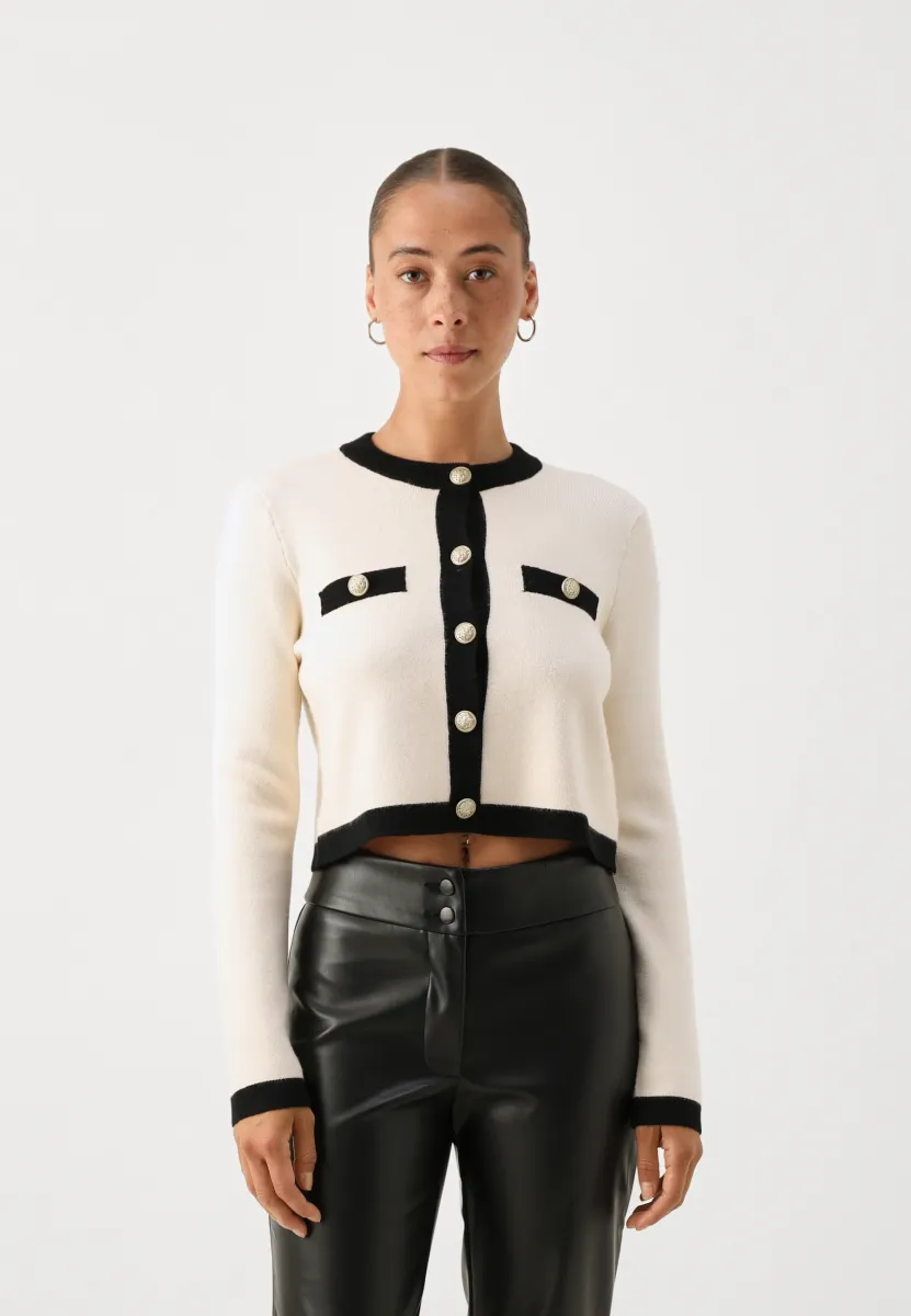 VMSABA SHORT BUTTON  - Strickjacke - birch/black