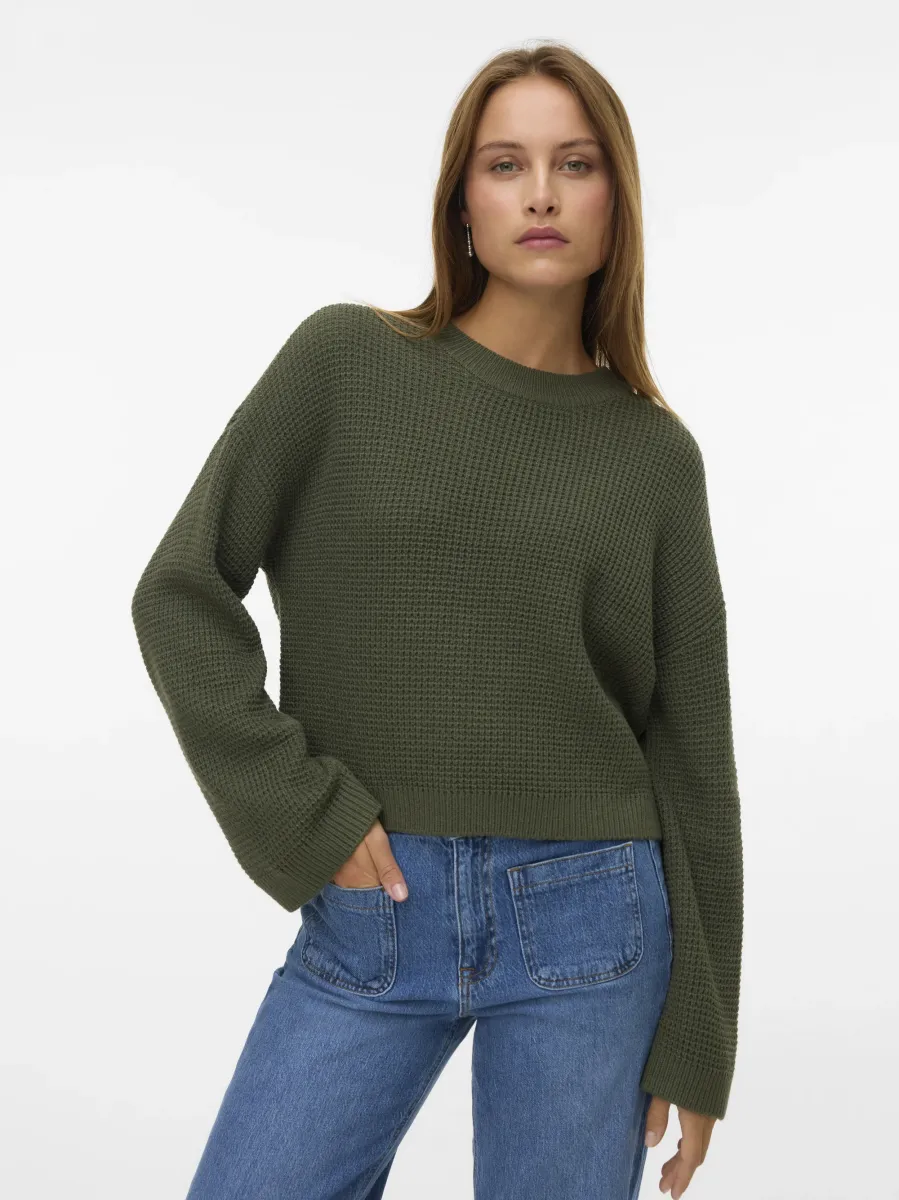 VMSALLY O NECK PULLOVER - Strickpullover - grape leaf