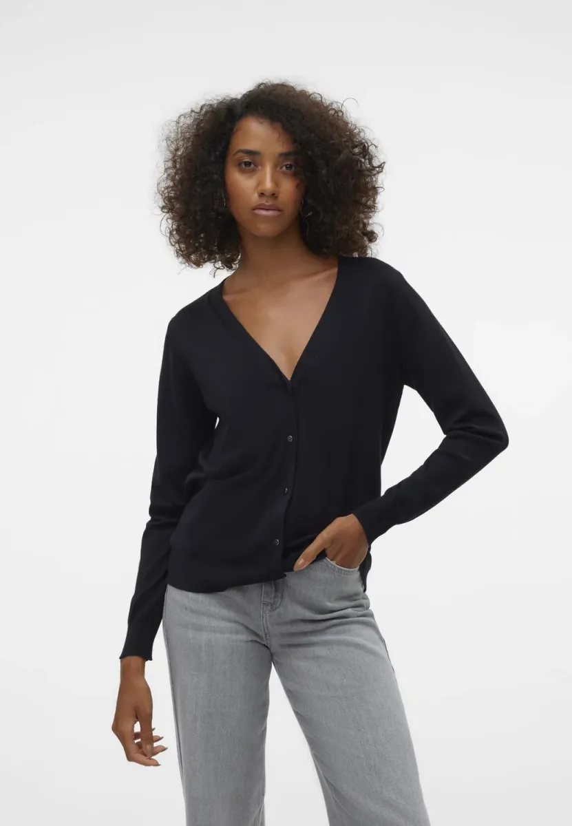 VMSILJE V-NECK NOOS - Strickjacke - black
