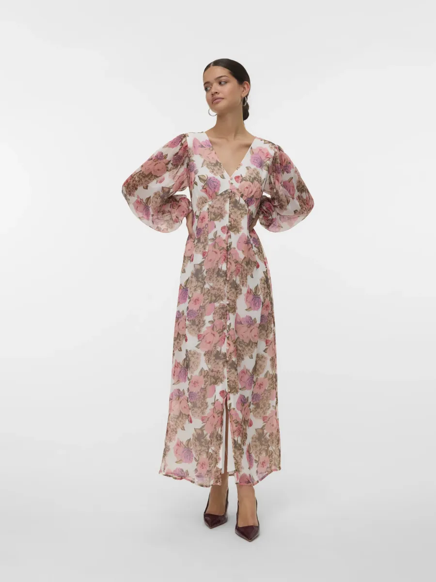 VMSMILLA LS  V NECK ANKLE  - Maxikleid - birch