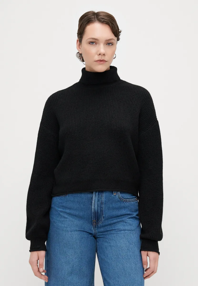 VMYVONNE ROLLNECK ROLLEDGE  - Strickpullover - black