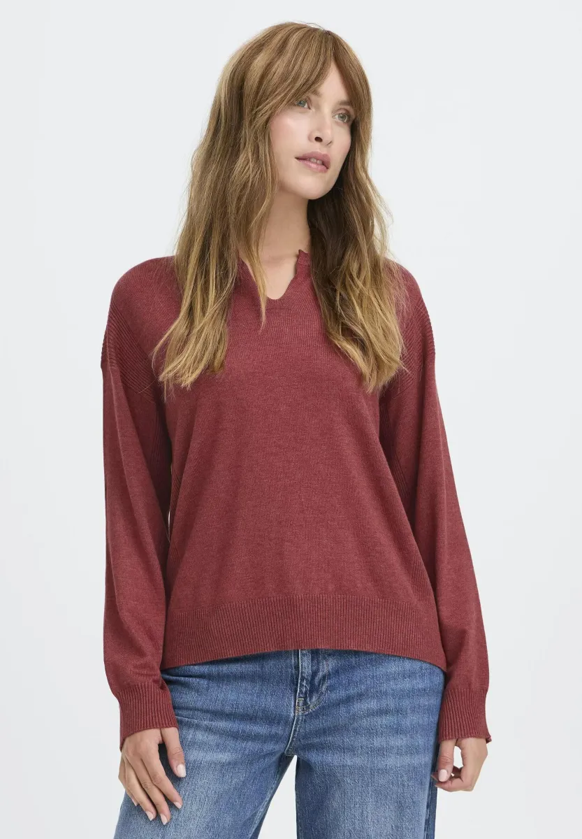 VNECK   - Strickpullover - spiced apple melange