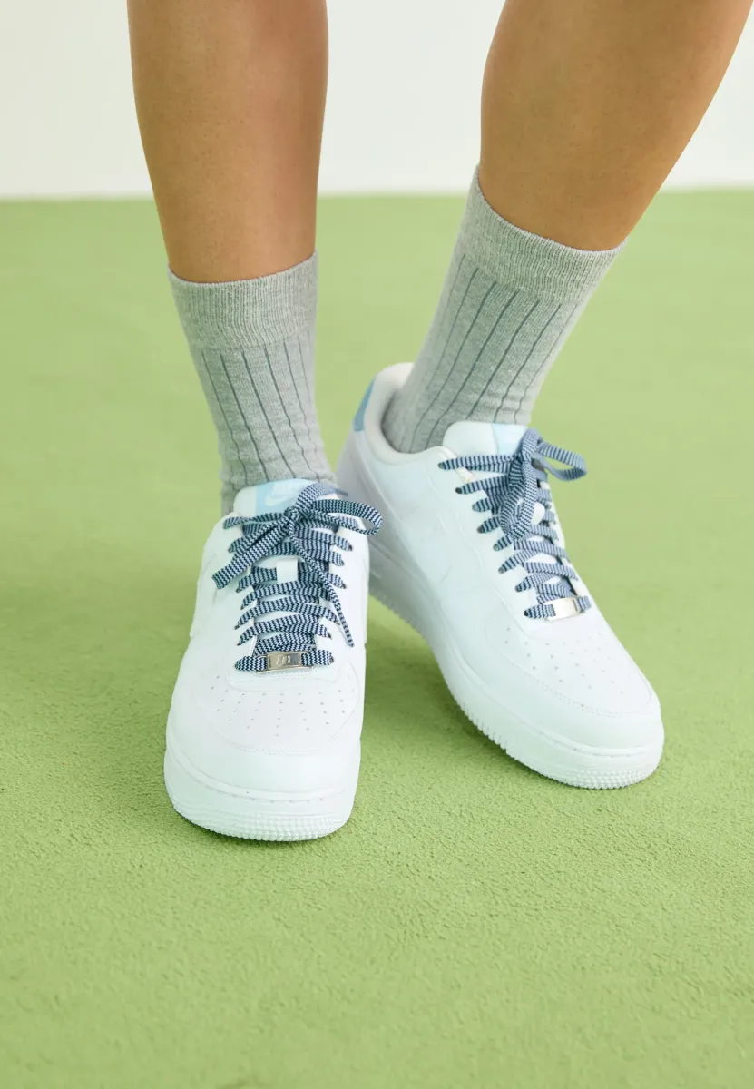 W AIR FORCE 1 '07 - Sneaker low - white/armory blue/metallic silver-coloured