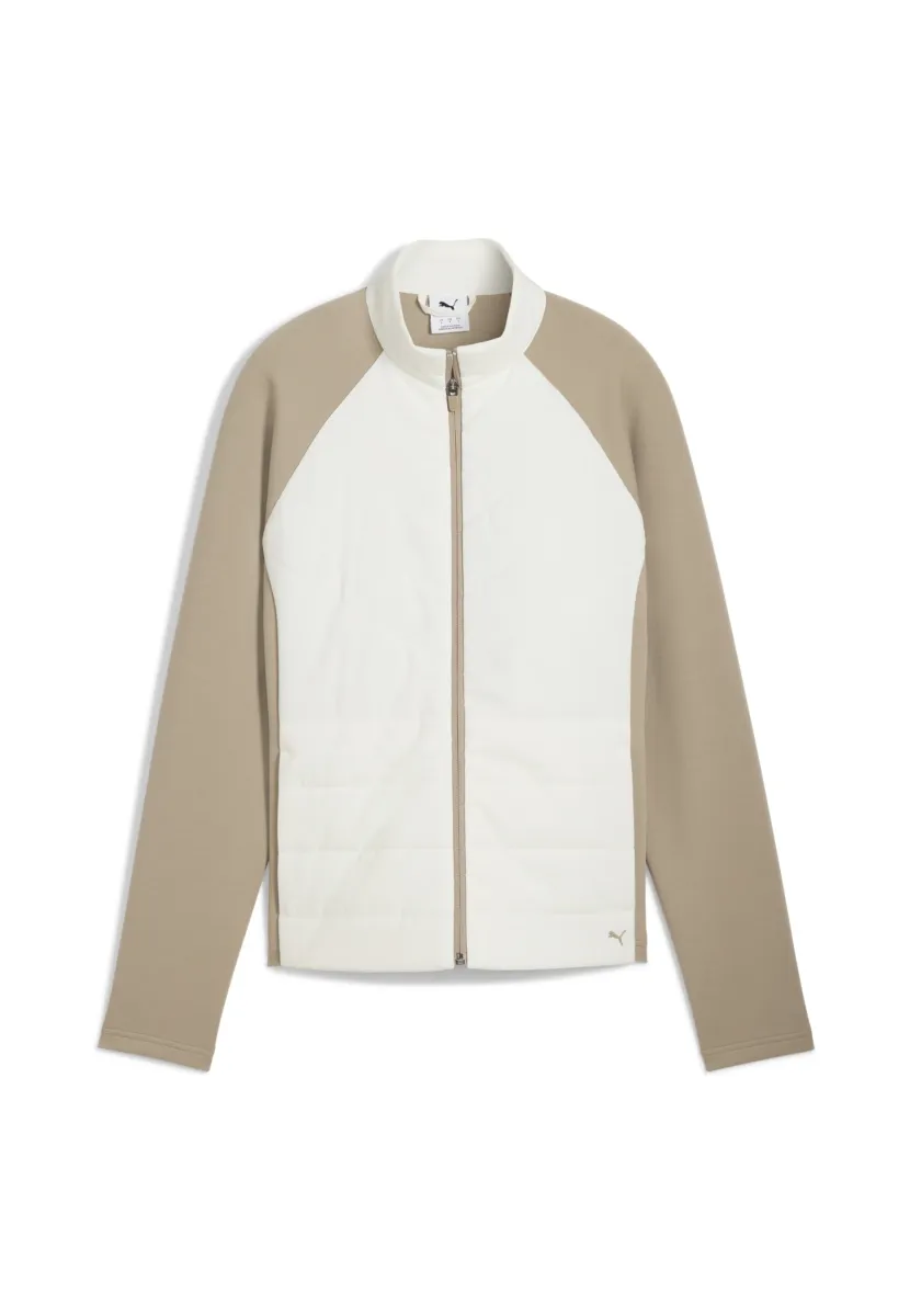 W CLOUDSPUN FLEECE HYBRID JACKET - Fleecejacke - warm white ice coffee