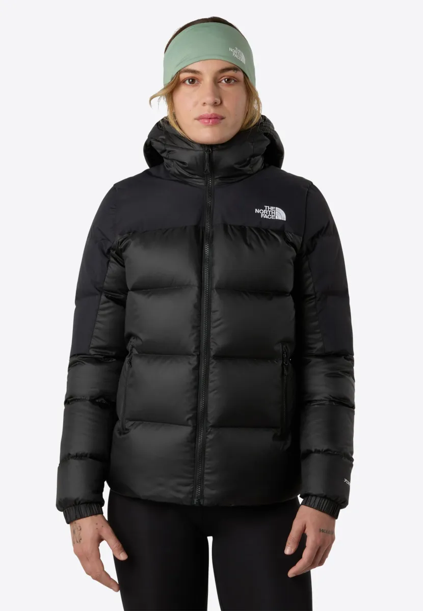 W DIABLO DOWN 2.0 HOODED JACKET - Daunenjacke - black heather/black