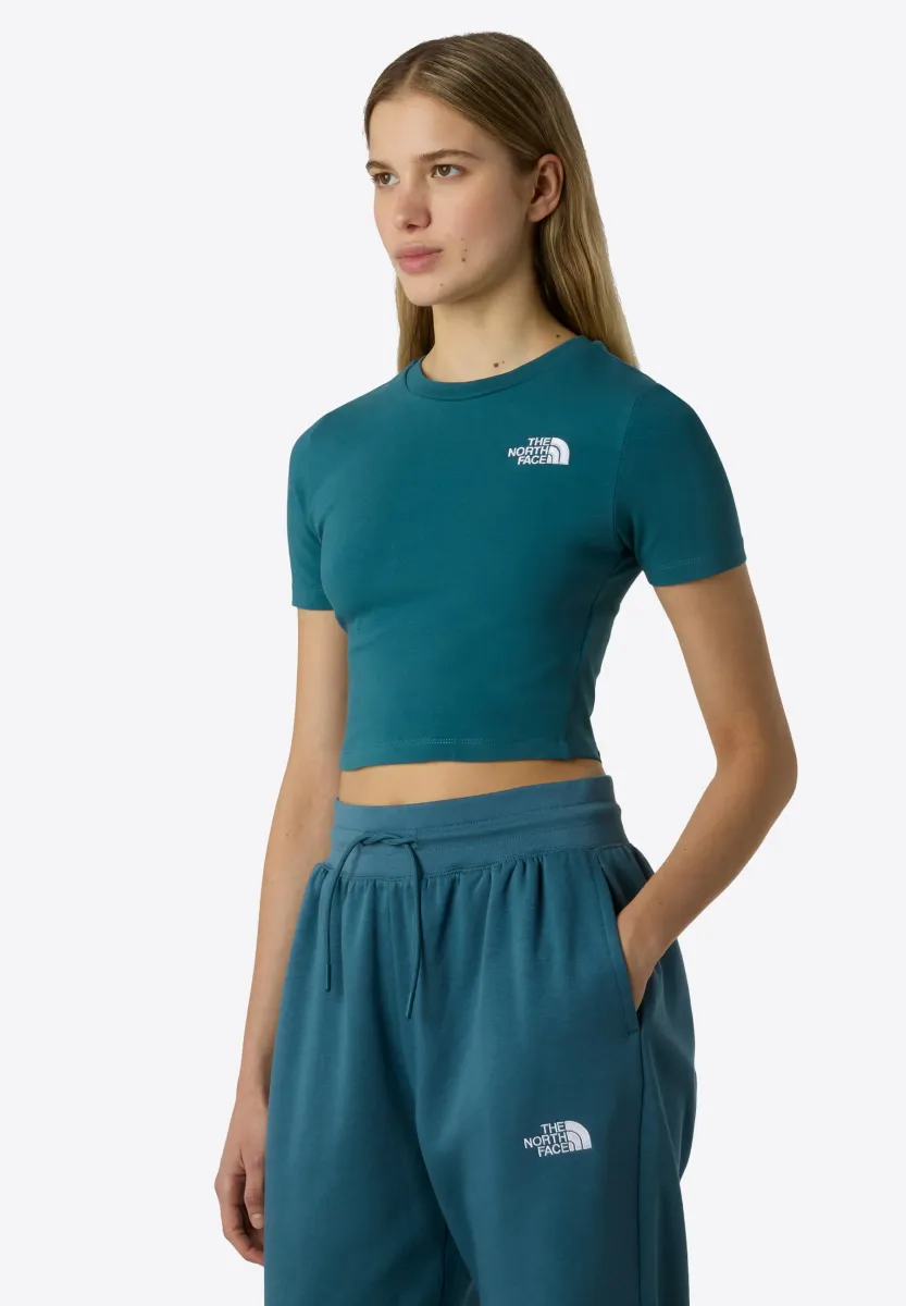 W ESSENTIAL CROPPED SLIM SHORT SLEEVE TE - T-Shirt print - space