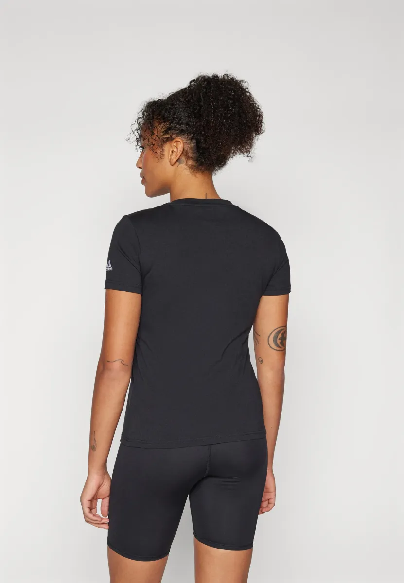 W LIN T - T-Shirt print - black/white