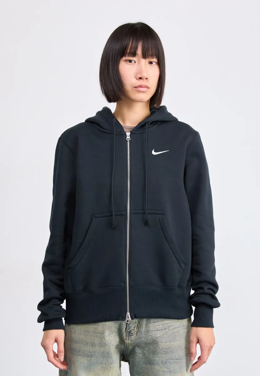 W NSW PHNX FLC STD FZ HDY - Sweatjacke - black