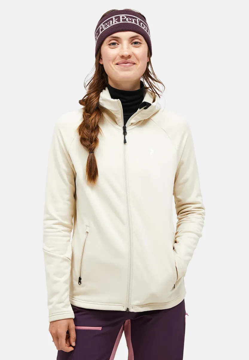 W RIDER ZIP HOOD - Fleecejacke - beige